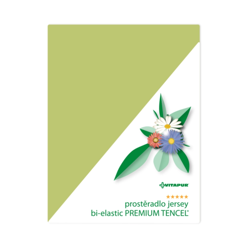PREMIUM TENCEL bi-elastická jersey plachta - Rozměr: 200x160x25cm, Barva: Smetanová