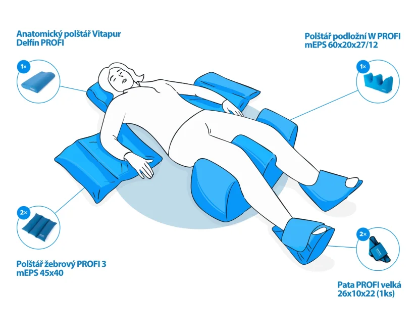 Anatomický polštář Vitapur Delfín PROFI